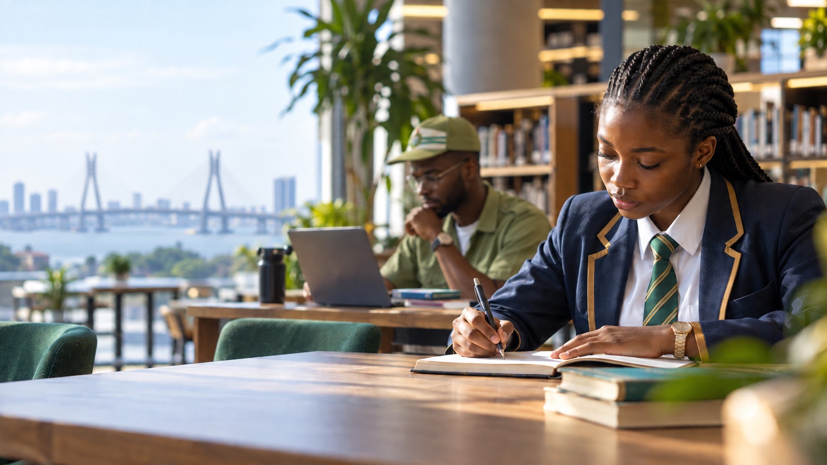 Young Nigerians participating in the National Pension Week essay competition